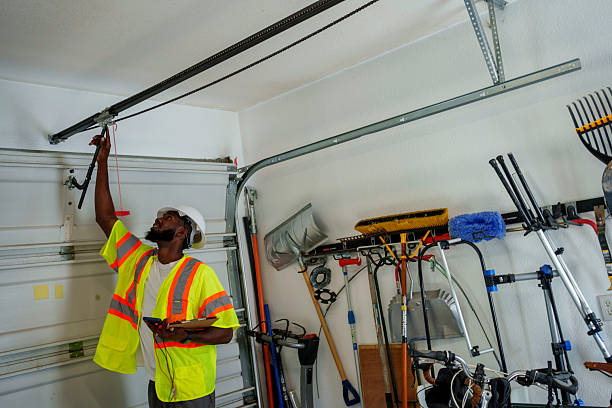 Professional Garage Door Panel Replacement technician working in California City, CA